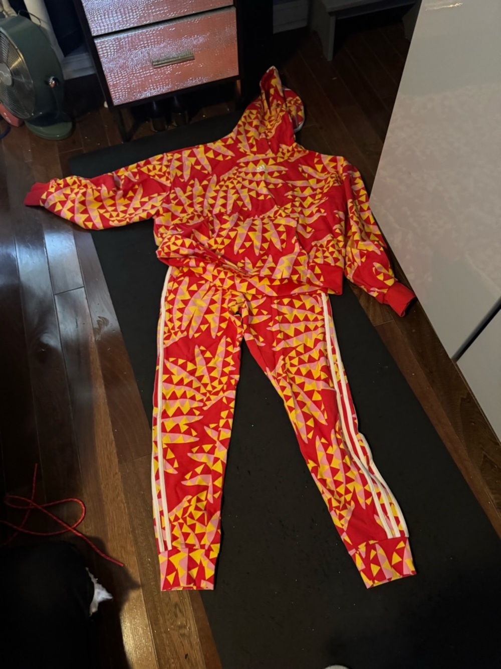 Adidas x Farm Rio tracksuit tomato/chalk size L